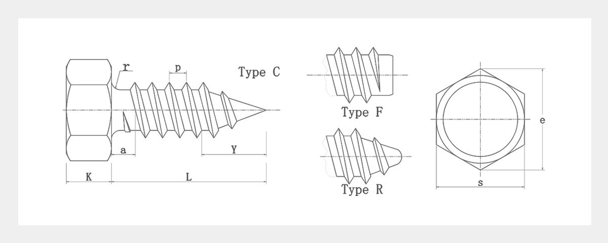 Stainless Hex Head Self Tapping Screws-ISO 1479-2D Stainless Hex Head Self Tapping Screws-ISO 1479-2D